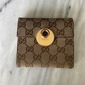 Authentic Vintage Gucci Monogram Canvas Wallet